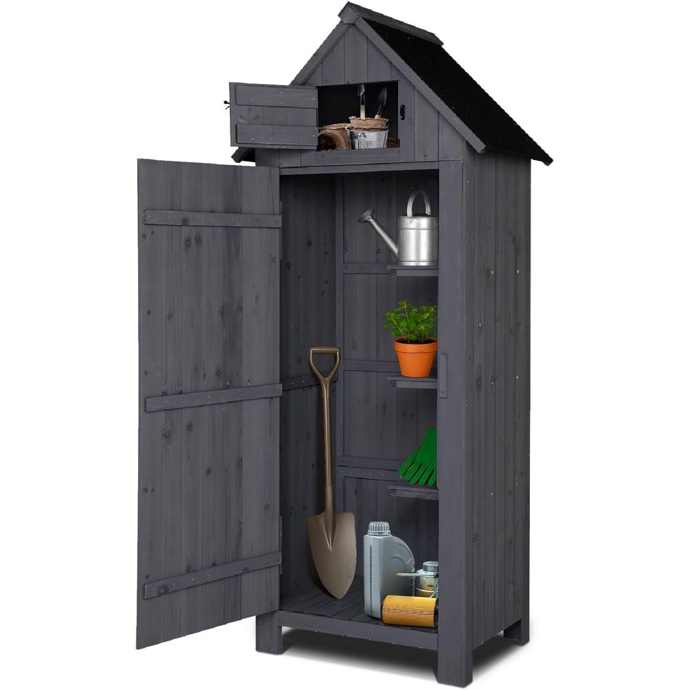 Gardening Tools Wooden - Outdoor Wooden Storage Shed, Garden Shed