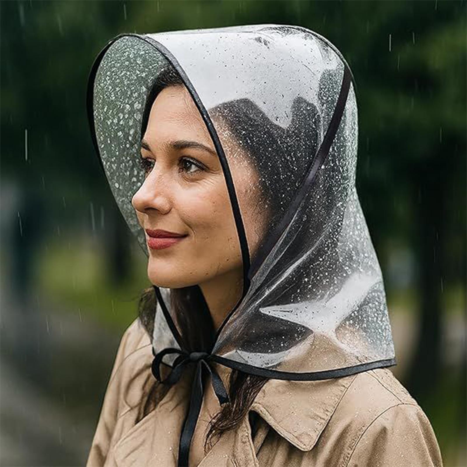 Gardening Tools Store - Clear Reusable Waterproof Rain Hat with