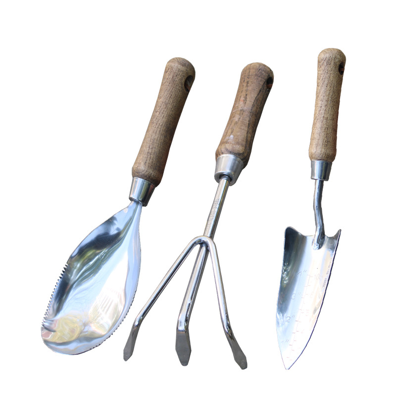 Gardening Tools Wooden - 8-Piece Stainless Steel Garden Tool Set