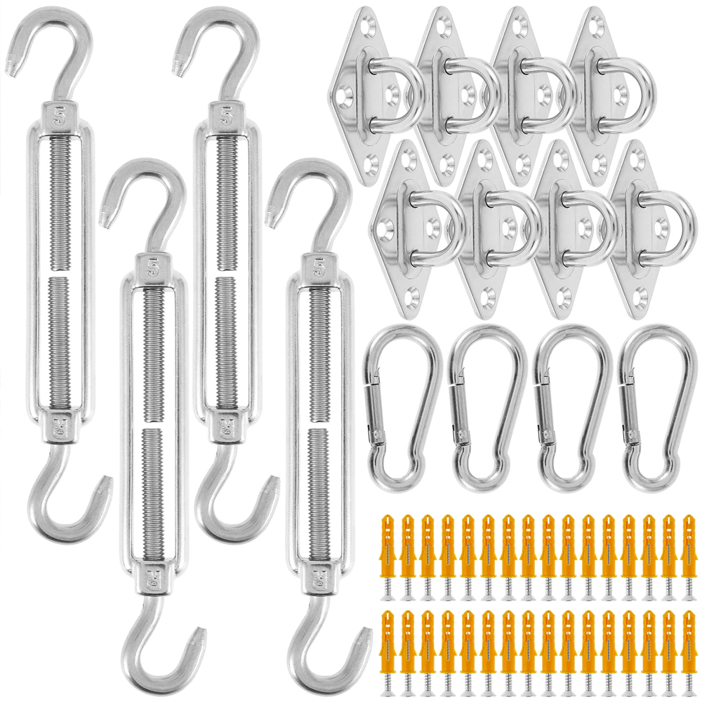Gardening Tools Kit For Home Garden - Stainless Steel Sun Shade Sail Install