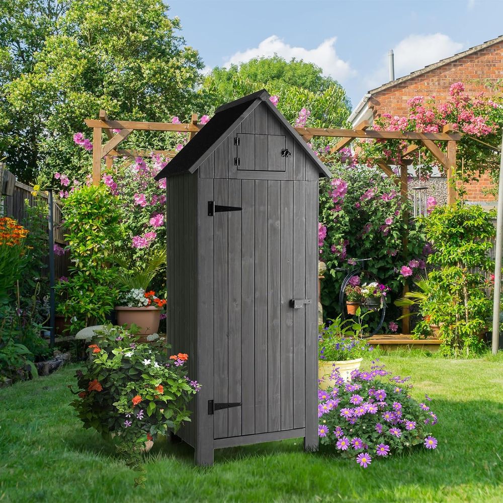 Outdoor Wooden Storage Shed, G - Gardening Tools Wooden review and price