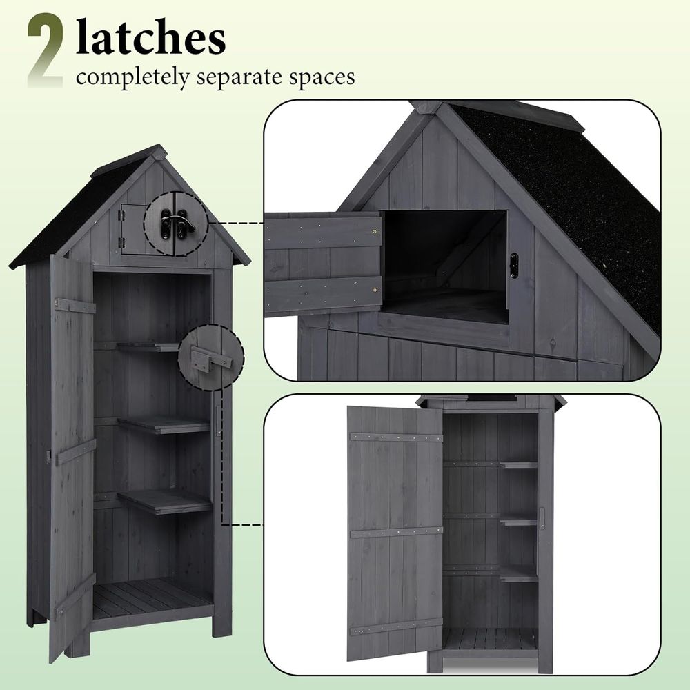 Outdoor Wooden Storage Shed, G - Gardening Tools Wooden review and price