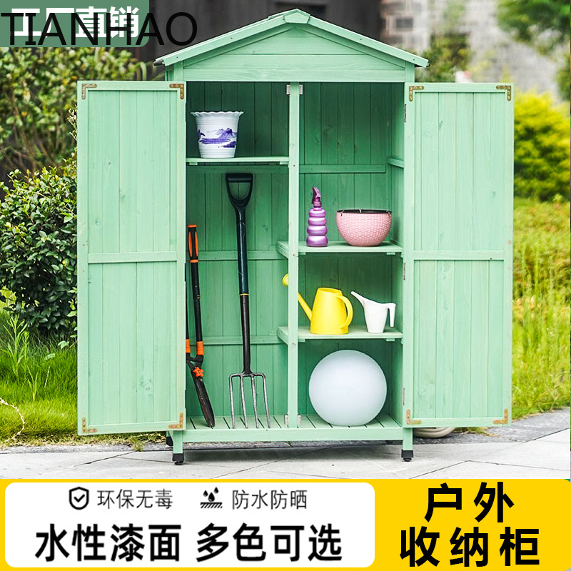 Outdoor lockers Solid wood ant - Gardening Tools Wooden review and price