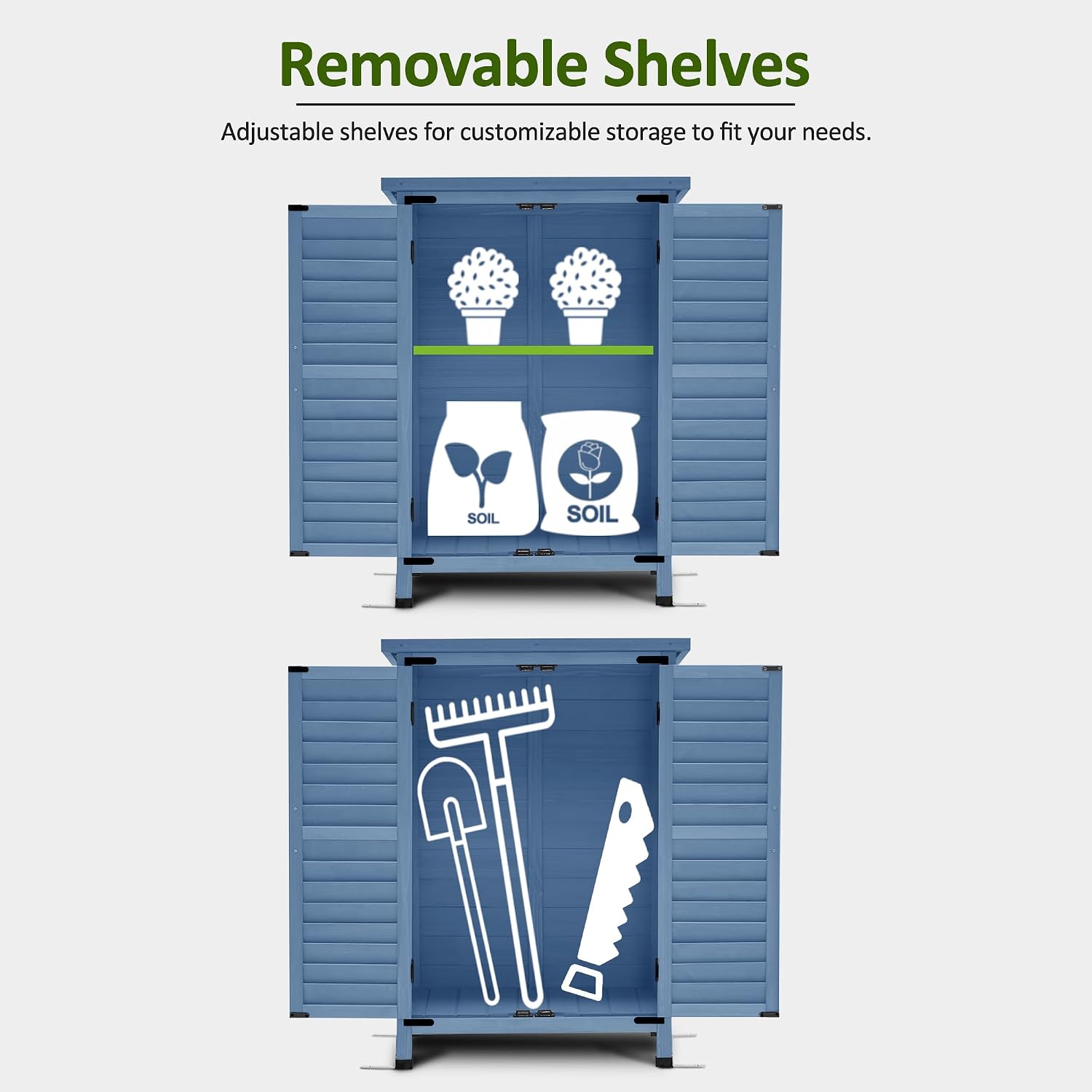 Small Wood Outdoor Storage Cab - Gardening Tools Wooden review and price