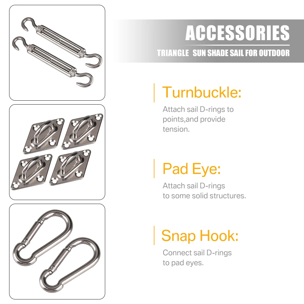 Stainless Steel Sun Shade Sail - Gardening Tools Kit For Home Garden review and price