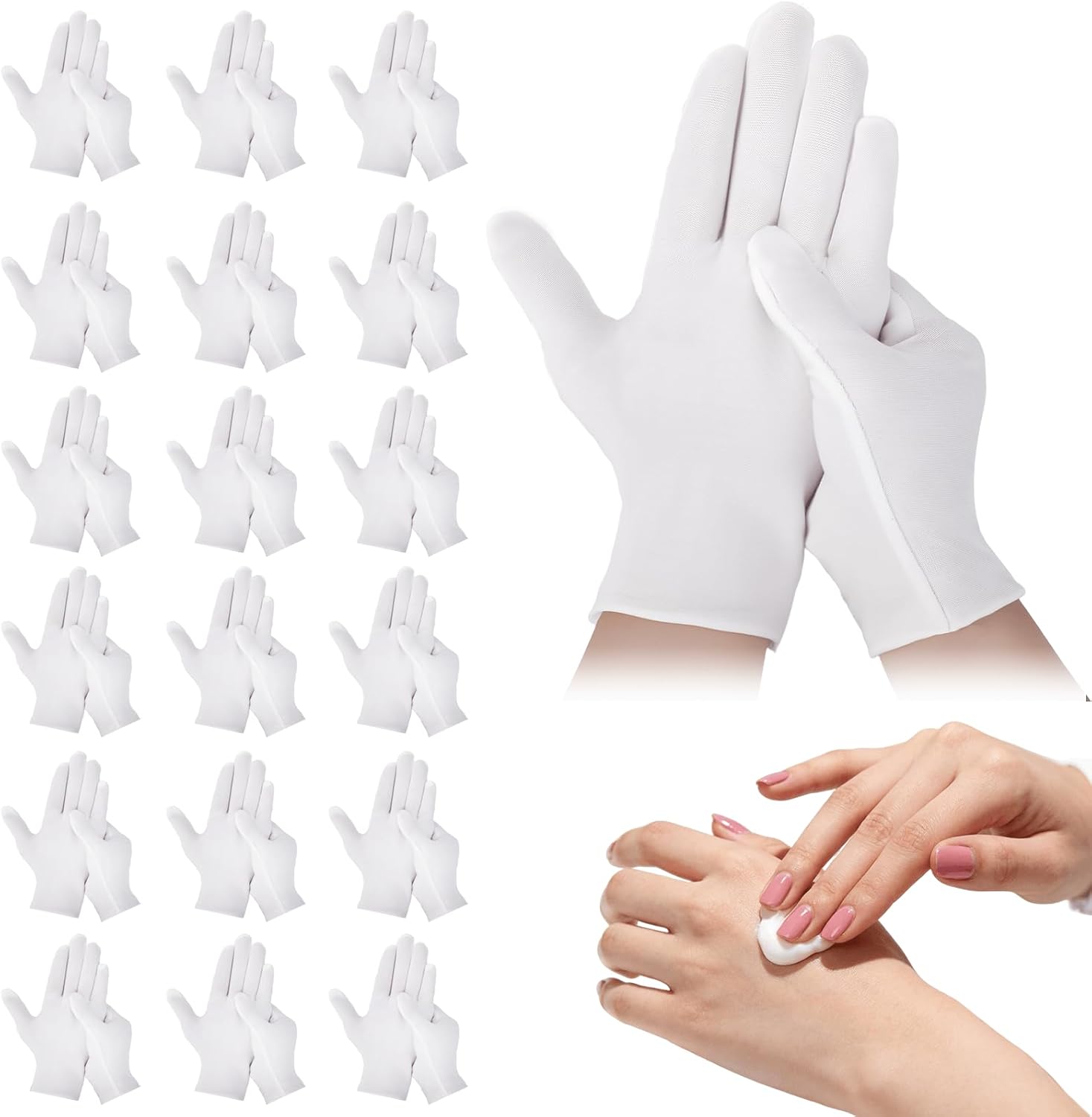 1/5Pair Disposable White Cotto - Gardening Tools Gloves review and price