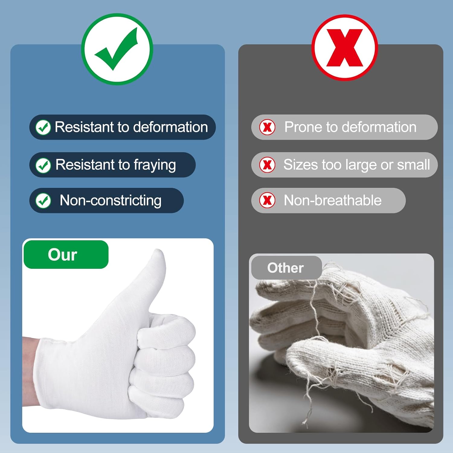 1/5Pair Disposable White Cotto - Gardening Tools Gloves review and price
