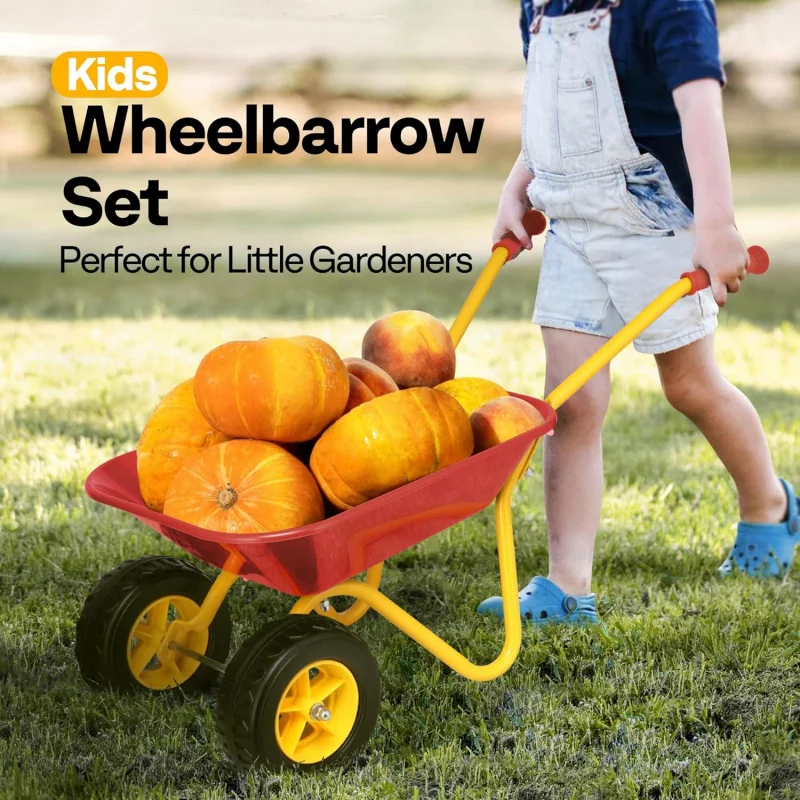 Kids Wheelbarrow Children Gard - Gardening Tools Gift Set review and price