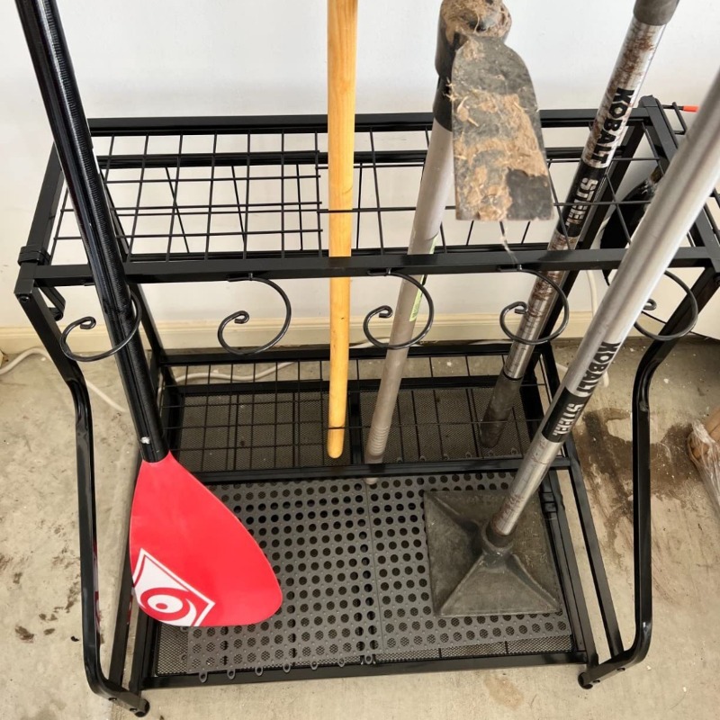Metal Garden Tool Storage Rack - Gardening Tools Amazon review and price